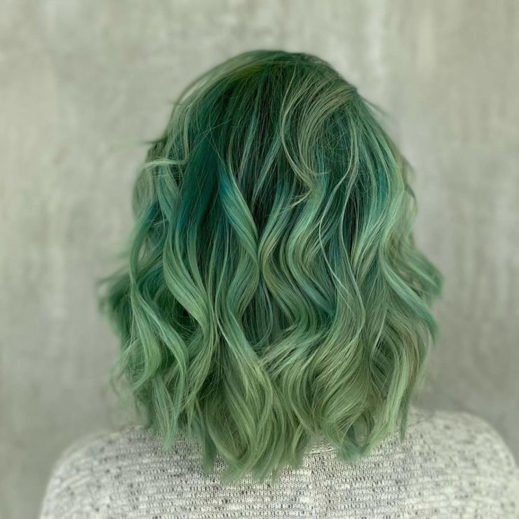 Những hình ảnh về tóc xanh rêu khói